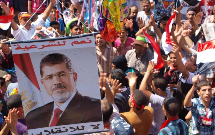 Manifestazioni pro-Morsi, agosto 2013 (immagine SkyNews)