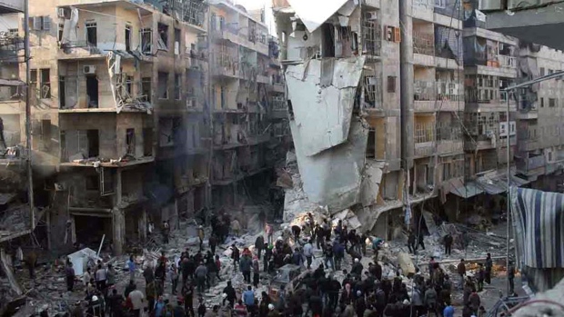 Distruzione ad Aleppo (Fonte: Aleppo Media Center, AMC)