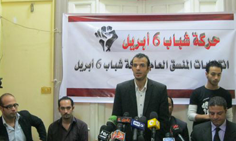 Il coordinatore del Movimento 6 aprile, Amr Ali nel 2013  (Foto: al-Ahram)