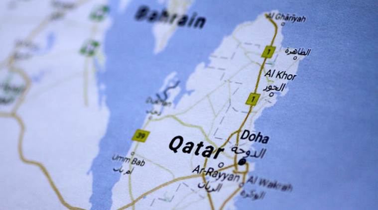 Illustration photo of a map of Qatar