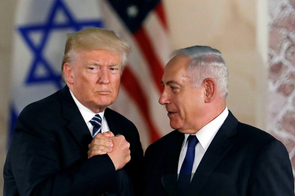 Il presidente Usa Trump con il premier israeliano Netanyahu  (Foto: Ronen Zvulun)
