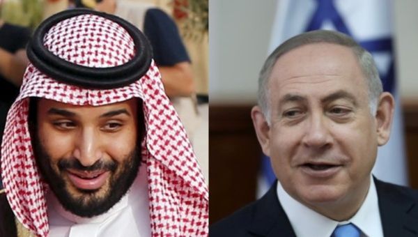 A sinistra, Mohammed bin Salman. A destra il premier israeliano Benjamin Netanyahu