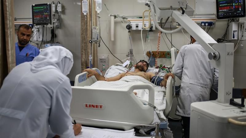 Un ospedale della Striscia di Gaza [Foto: Hosam Salem/Al Jazeera]