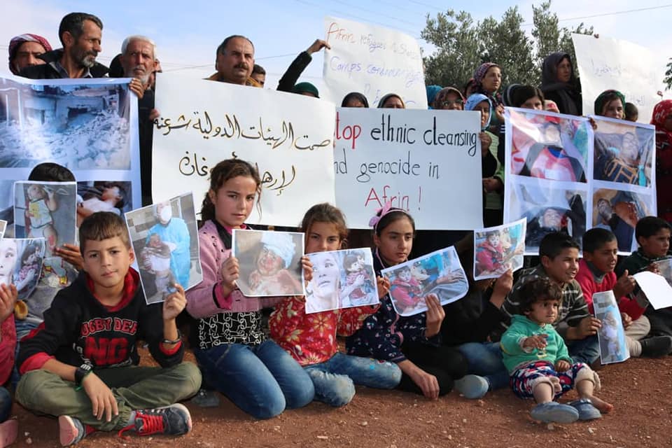 La protesta nel campo profughi di Sahaba 