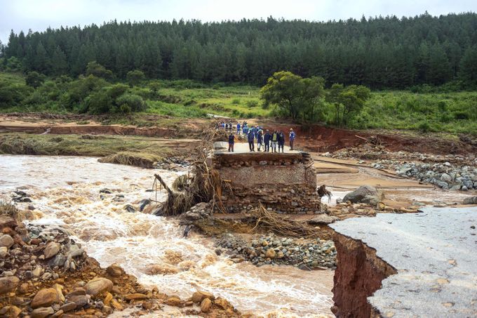 Alluvioni al passaggio del ciclone Idai in Mozambico (Fonte: UsaToday)